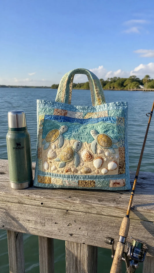 Ocean Turtle Tote Bags